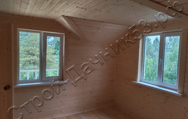 4 Каркасно-щитовой дом  Д-110, 7х6м, 84 М², Тверская область, Конаковский район, СНТ Ремонтник (16)